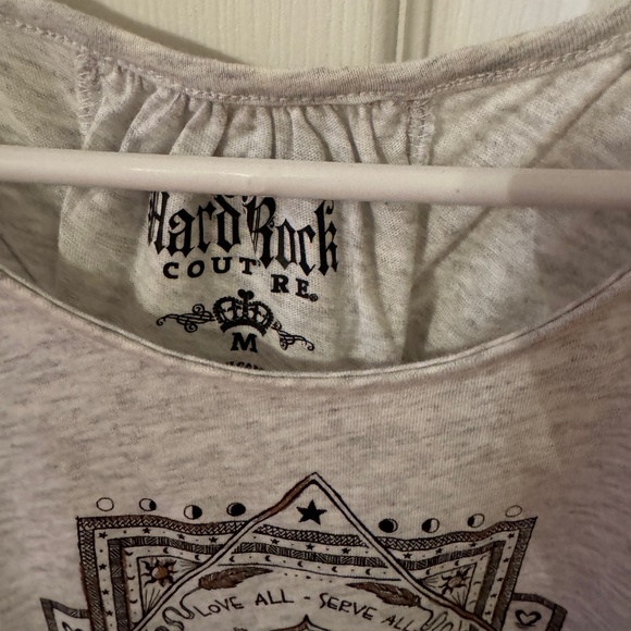 HARD ROCK Couture Barcelona Lace Tie Back Women Tank Top Western Design - Picture 2 of 5